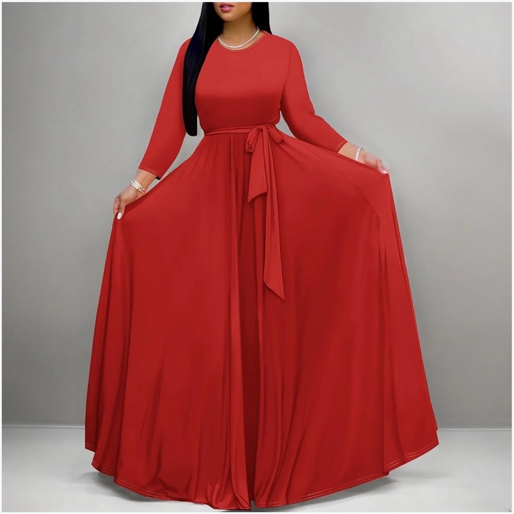 NWT Elegant Red Maxi Dress